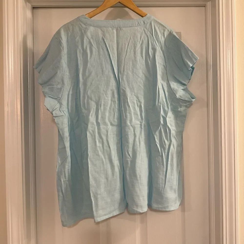 Mercer & Madison linen blend blouse top size 2X - Picture 3 of 4